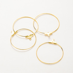Boucles d'oreilles créoles en alliage de cuivre plaqué or 14k 18k et platine, bijoux unisexes, accessoires de boucles d'oreilles DIY, origine Yiwu - Product Image 5