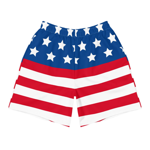 Men's Casual Mid Waist Quick Dry Board <strong>Shorts</strong> <strong>Patriotic</strong> American Flag Knitted Weave with Lace Decoration Summer Beachwear - Product Image 5