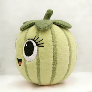 Feuilles de calyx vertes en peluche douce personnalisées et tige torsadée en haut, cadeau d'anniversaire en peluche sur le thème des fruits d'été pour enfants - Product Image 5