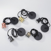 E27 Aluminium Shell Support de lampe Bouchon à vis Stock transfrontalier; Twist Lustre Plafond Plaque Lampe Cap Accessoires Combinaison