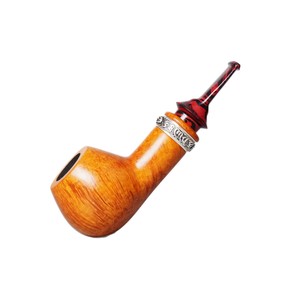 Briarwood Pipe Bent Type 3mm Mouthpiece Hollow Chamber Tobacco Pipe Personal Gift - Product Image 3