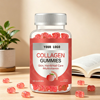 Collagène hydrolysé saveur pêche, biotine, vitamines C et E, gommes végétaliennes pour adultes, soutien des cheveux, de la peau et des ongles, éclaircissant
