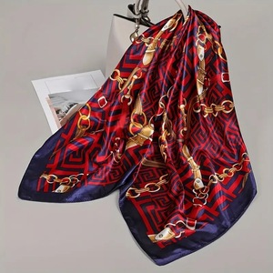 Foulard Quadrato 35 Pollici Simil-Seta - Sciarpa Satinata alla Moda per <span class=keywords><strong>Donna</strong></span>, <span class=keywords><strong>Bandana</strong></span> per Acconciature Notturne - Product Image 5