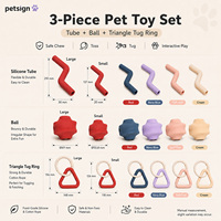 2 Ukuran Mainan Anjing Organik Biodegradable Karet Alami Mainan Kunyah Hewan Peliharaan Twist Toss Petsign Factory Ramah Lingkungan Mewah Unik