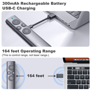 N95s Pro高亮无线<span class=keywords><strong>Powerpoint</strong></span>演示器远程指针笔，带可充电300毫安时锂电池 - Product Image 5