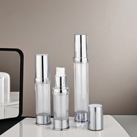 Flacon Airless en Plastique PP ABS 15ml 30ml 50ml, Emballage Cosmétique de Luxe Vide, Crème Visage, Lotion, Pompe à Vide, Logo Personnalisé