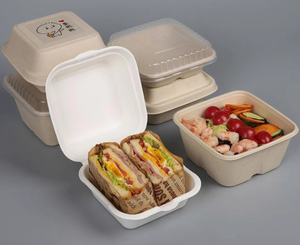 Tazones Desechables para Ensalada de Fibra de Caña de Azúcar con Tapas, Recipientes para Comida para Llevar - Product Image 6
