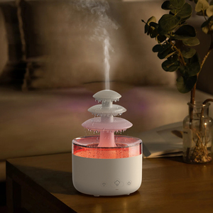 Ba lớp mưa đám mây tạo độ ẩm mưa nhỏ giọt đầy màu sắc 7 màu sắc hương liệu máy nấm tạo độ ẩm khuếch tán - Product Image 5