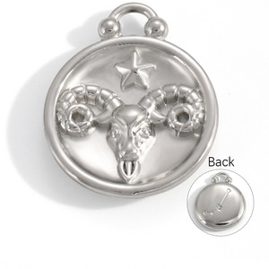 Colgantes de constelaciones de acero inoxidable de doble cara, accesorios de joyería DIY para collar, regalo unisex, origen Yiwu - Product Image 2