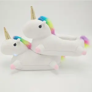 Unicorn Slippers for Girl Boys Lovely Slippers Claw Animal Party Cosplay Shoes Toddler Kids Home Shoes Warm Indoor Casual Winter