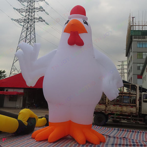 Pollo inflable gigante de Navidad con sombrero para publicidad, 6m, 20 pies de alto, gran oferta - Product Image 2