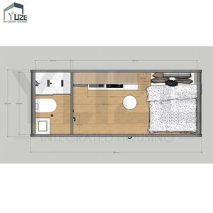 <span class=keywords><strong>Maison</strong></span> préfabriquée moderne de 20 pieds avec chambre et toilettes, design personnalisable, pour terrain non utilisé - Product Image 3