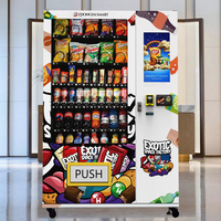 Distributeur automatique de snacks Zhongda avec écran tactile de 22 pouces, gestion basée sur le cloud avec SDK et options de paiement multiples pour les aliments et les boissons