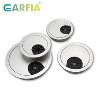 Passe-câble métallique premium, passe-câble de bureau 60 mm pour table d'ordinateur et bureau