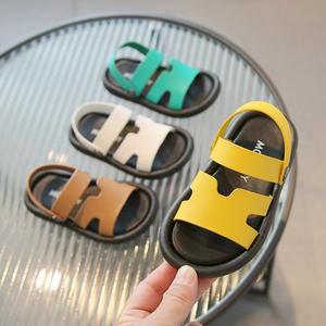 Conyson, nuevo diseño, hermoso Color sólido, antideslizante, parte inferior de cuero PU, estilo informal, gancho y lazo, sandalias para bebés y niñas - Product Image 4