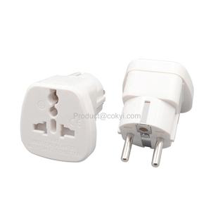 Adaptador de viaje de enchufe eléctrico europeo Adaptador de corriente con conexión a tierra Europa Schuko Adaptadores de corriente alemán/francés - Product Image 5