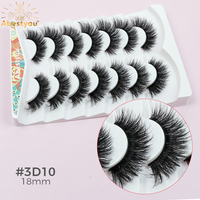 Abestyou Grosir Bulu Mata Palsu Model Cat Eye 7 Pasang Buatan Tangan Vegan Bebas Kekejaman Super Lembut Warna Putih 18mm Mink