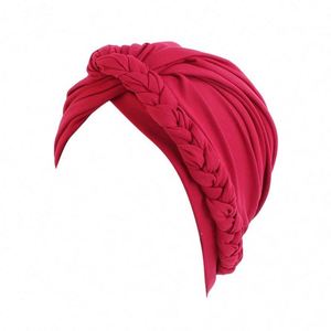 Nouveau turban tressé pour femme, foulard musulman, idéal pour la plage, usage quotidien, toutes saisons, ajustable, confortable, mode, couvre-chef, pour cheveux, fête, décontracté - Product Image 6