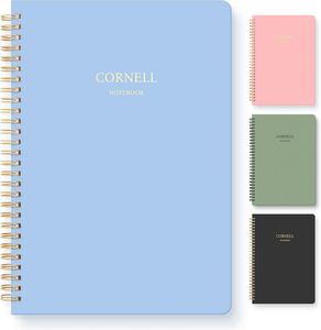 Cuaderno Cornell Personalizado de Tapa Dura, 7x10 Pulgadas, 100 Hojas, Encuadernado en Espiral, con Páginas Rayadas para Universidad, Notas de Estudio y Reuniones, Planificador, Regalo - Product Image 1