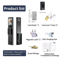 TYSH Serrure de porte intelligente à reconnaissance faciale 6068 mortaise Tuya Wifi empreinte digitale Cerradura Inteligente Serrure numérique avec caméra pour la maison