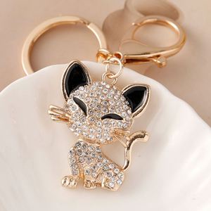 Fashion Cat <b>Keychain</b> Wallet Bag Crystal Diamond <b>Keychain</b> Rhinestone Cat <b>Keychain</b> - Product Image 2