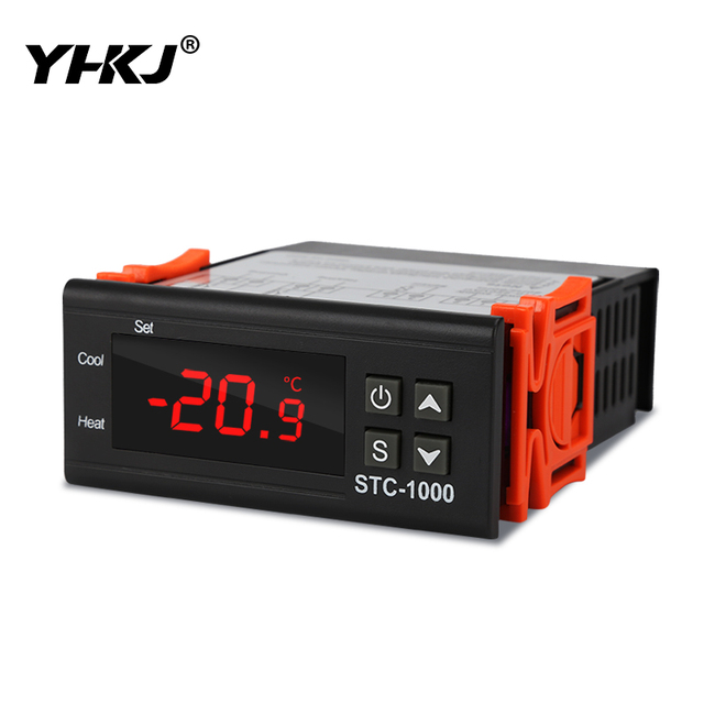 LED Digital Thermostat Temperature Controller STC-1000 Thermoregulator Relay Heating Cooling for Incubator AC 110-220V
