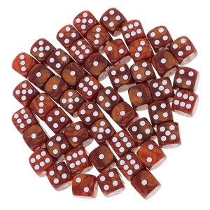 Deskjoy - Dados D6 al por Mayor, 16 mm, Acrílicos de Dos Colores, Grabados, Duraderos, de 6 Caras, con Puntos Blancos y Dorados para Juegos de DND - Product Image 4