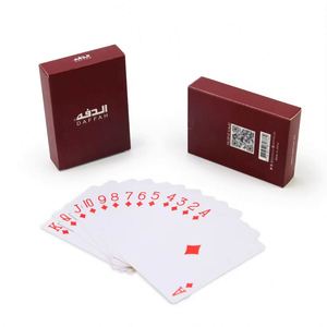 Custom Logo High Quality Smooth Plastic Waterproof Creative Durable Gold Plated <b>Poker</b> Playing Cards - Product Image 1