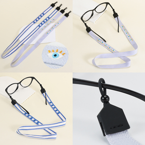 Pesca ajustable al por mayor niños soporte de cadena de anteojos Bordado de ojos personalizado LOGO deportes gafas de sol correa de cordón - Product Image 2