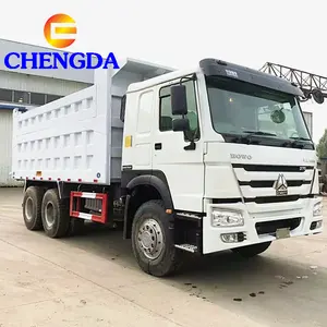 HOWO kamyon 6X4 375HP 10 tekerlekli 10ton 25ton 30ton kullanılmış kamyon damperli satılık