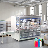 Machine de remplissage à piston linéaire servo, ligne automatique de suivi, de bouchage et d'étiquetage de liquides pour lessive liquide, savon liquide et boissons