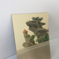 Feuille de miroir acrylique doré de 1mm 2mm d'épaisseur