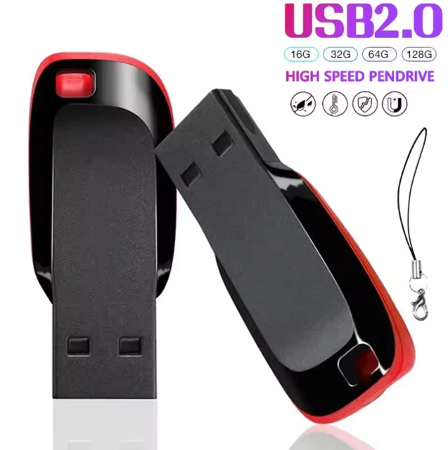 Mini USB 2.0 Plastic Flash Drive with 1GB-128GB Storage Options 3-Year Warranty