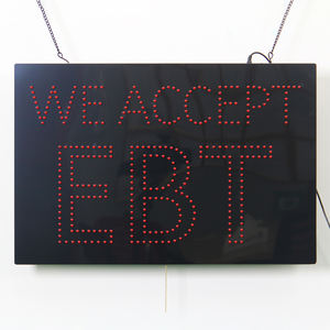 16*24 "Super luminoso accettiamo la luce del segno di affari a <span class=keywords><strong>Led</strong></span> di EBT lampeggiante pubblicità al coperto segnaletica aperta - Product Image 4