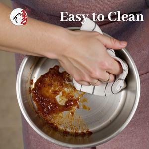 Горячая распродажа, посуда из нержавеющей стали, прямая форма, набор индукционной посуды, кастрюля и Сковорода со стеклянной крышкой - Product Image 6