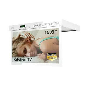 Откидной смарт-тюнер ATSC 15,6 дюйма для кухни, телевизора с плоским экраном, система Android, Встроенный тюнер