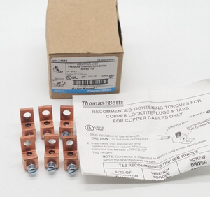 PLC &amp;amp; Betts 31003 <strong>Locktite</strong> Copper One-Hole Lug - Box of 6 Warranty Product - Product Image 1