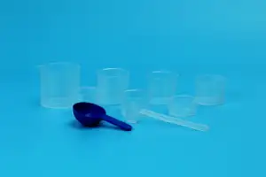 1g & 10ml açık/beyaz/mavi PP ilaç plastik ölçüm kaşığı protein tozu sıvı 10CC kepçe
