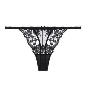 Culottes en dentelle de style français pour femmes à taille basse, pantalons à coupe en V pour femme, pantalons en gaze de coton fine, pantalons avec broderie - Product Image 4