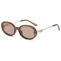 Nouvelles Lunettes de Soleil Ovales Unisexe Anti-UV400 Style Européen et Américain Monture Complète Tendance Influenceur Personnalisées