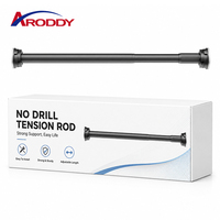 ARODDY Fortune 500 Partner Tringle à rideau à tension sans perçage, tube de 28 mm, 39,0-50,4 pouces, conception brevetée, pour patio