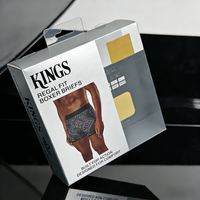 Boîte d'emballage en PET pour sous-vêtements féminins, épaisseur 0,35 mm, logo imprimé personnalisé, boîte pliable en plastique recyclable avec crochets pour chaussettes
