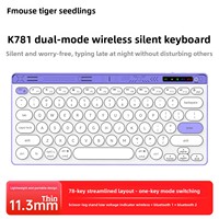 Ensemble clavier et souris sans fil infrarouge silencieux pour ordinateur portable, bureau et gaming, design élégant pour filles, en stock