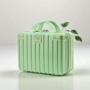 Nouvelle mini trousse de toilette portable, boîte de rangement de voyage de petite taille, étanche, ultralégère, couleur unie, fermeture à glissière, roulettes pivotantes - Product Image 5