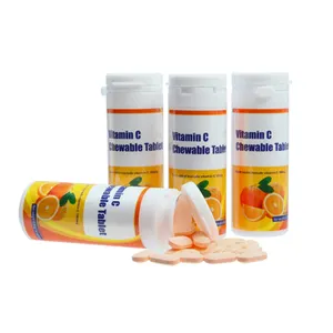 Suplemen Makanan Terlaris dan Vitamin, Tablet Kunyah Vitamin C dengan Sertifikasi GMP