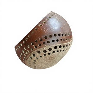 Bougeoir en coque de noix de coco 100% écologique et naturel, porte-bougie en coquille de noix de coco, bol pour bougie - Product Image 1