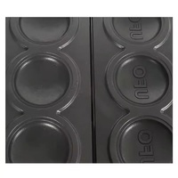 Commercial 4 pièces UFO Burger Maker Machine farcie crème glacée Desserts Hamburger gaufre faisant la Machine avec plaque antiadhésive