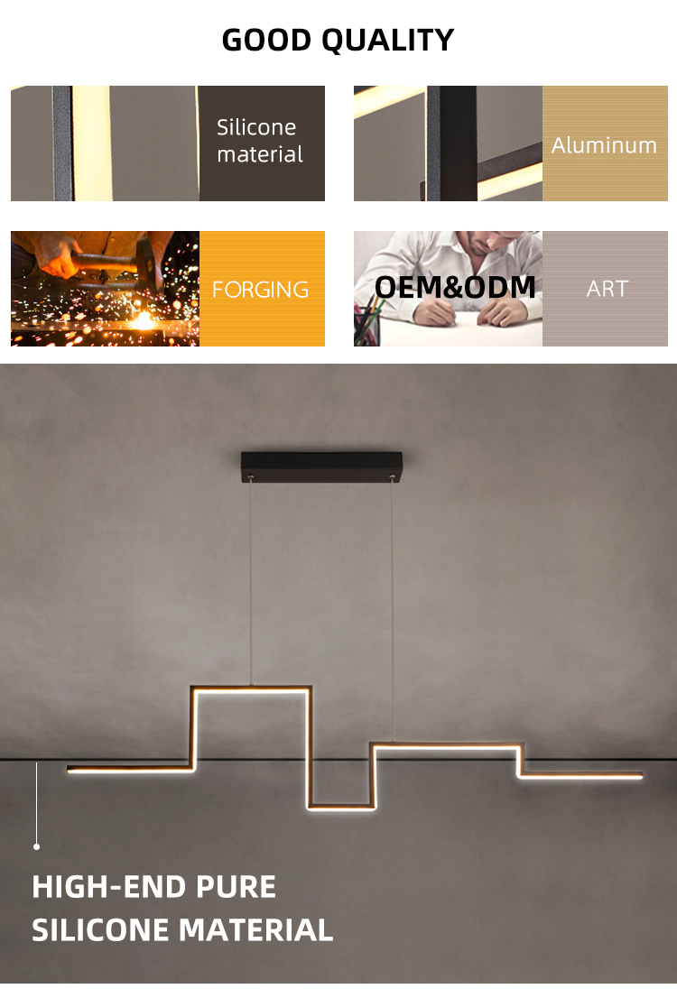 Hot Sale CE ELT OEM White Black Gold Aluminum Hotel Home Modern Led Pendant Lamp