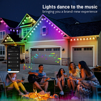 DC24 Outdoor Permanent Lichterketten Smartphone APP Control DIY Timer Voice Outdoor Wasserdichte Weihnachts dekoration Traufe Lichter