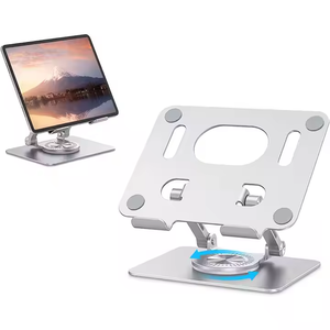 Great Roc Support de tablette réglable en aluminium à meilleur prix avec base rotative à 360 pour <span class=keywords><strong>ipad</strong></span> de moins de 12 pouces Support de montage sur table - Product Image 1